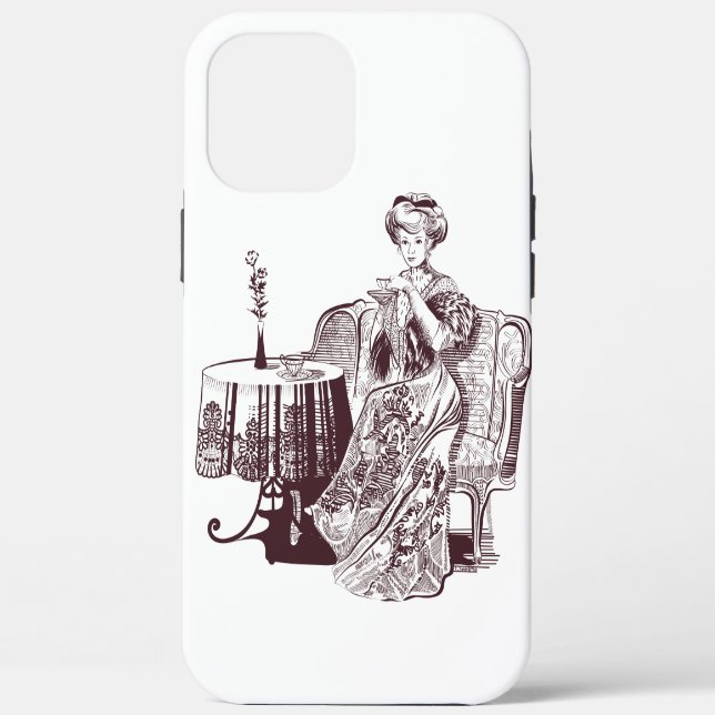 Coques Case-Mate iPhone Belle Lady boissons thé (Verso)
