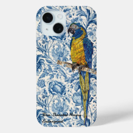 Coque Pour iPhone 15 Belle Macaw Peinte à la main en voie de disparitio