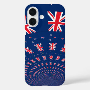 Coques iPhone 16 Belle Nouvelle-Zélande Drapeau Art Design