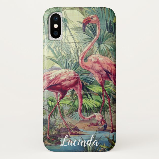 Coques Case-Mate iPhone Belle peinture murale rose personnalisée de (Dos)