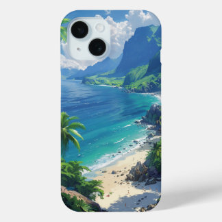 Coque Pour iPhone 15 Belle plage tropicale