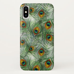 Coques Pour iPhone Belle plume verte de paon