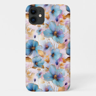Case-Mate iPhone Case Belles fleurs bleues Alcool Encre Pastel