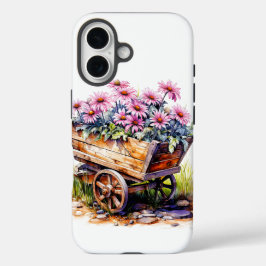 Coques iPhone 16 Belles Fleurs D'Aster Dans Un Baril De Roue