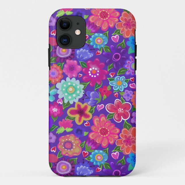 Coques Case-Mate iPhone Belles fleurs style Boho (Dos)