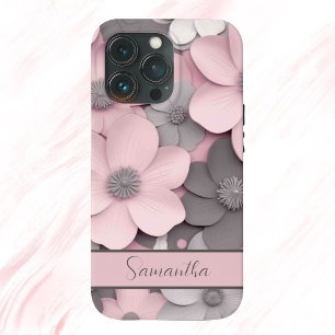 Case-Mate iPhone Case Belles pavois 3D rose-gris