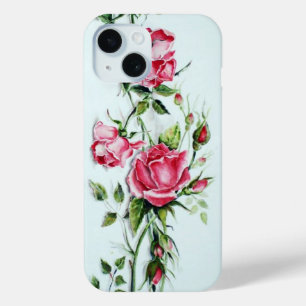 COQUE POUR iPhone 15 BELLES ROSES ROSES ROSES ET ROSEBUDS ROSES