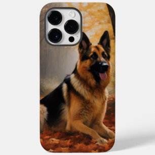 Coque Pour Pour iPhone 14 Pro Max Berger Allemand dans les feuilles d'automne qui to