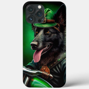Case-Mate iPhone Case Berger belge conduisant un vélo la Saint-Patrick