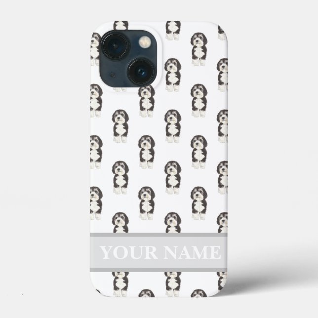Coques Case-Mate iPhone Bernedoodle Sheepadoodle personnalisé (Verso)