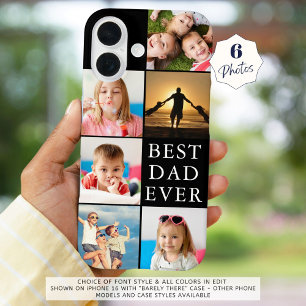 Coques iPhone 16 BEST DAD EVER 6 Collage photo