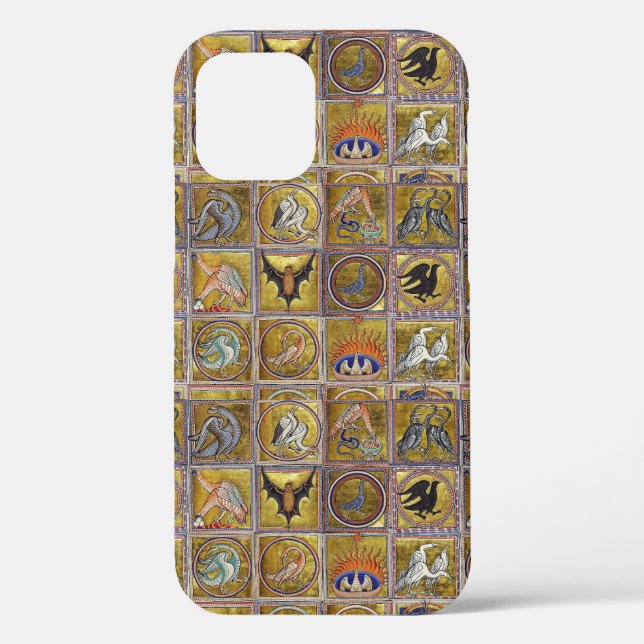 COQUES Case-Mate iPhone BESTIAIRE MÉDIÉVAL, ANIMAUX FANTASTIQUES, ROUGE D' (Verso)