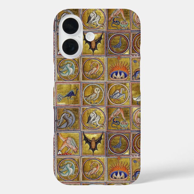 COQUES Case-Mate iPhone BESTIAIRE MÉDIÉVAL, ANIMAUX FANTASTIQUES, ROUGE D' (Verso)