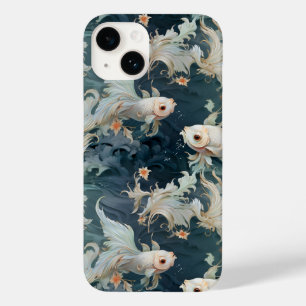 Coque Pour iPhone 14 Bêta poisson bleu blanc