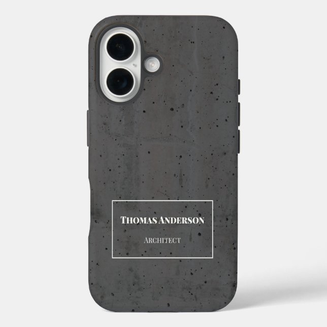Coques Case-Mate iPhone Béton blanc moderne et gris foncé (Verso)