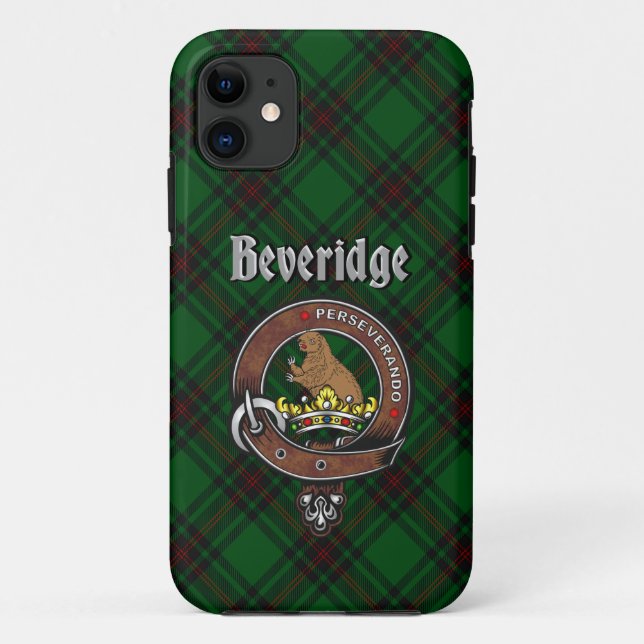 Coques Case-Mate iPhone Beveridge Clan Badge & Tartan Phone Case (Dos)