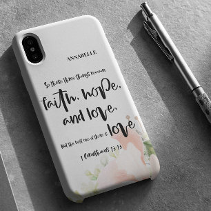 Coques iPhone 16 Bible Verse Floral