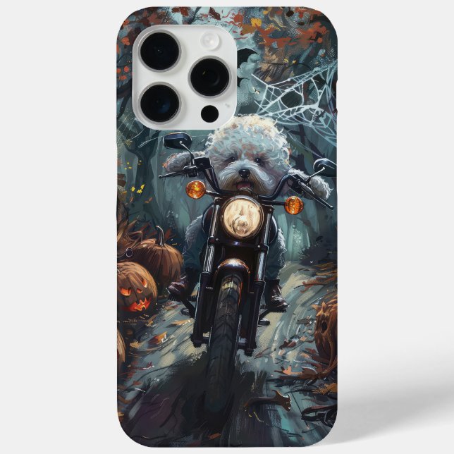 Coques Case-Mate iPhone Bichon Frise Riding Moto Halloween Scandale (Verso)