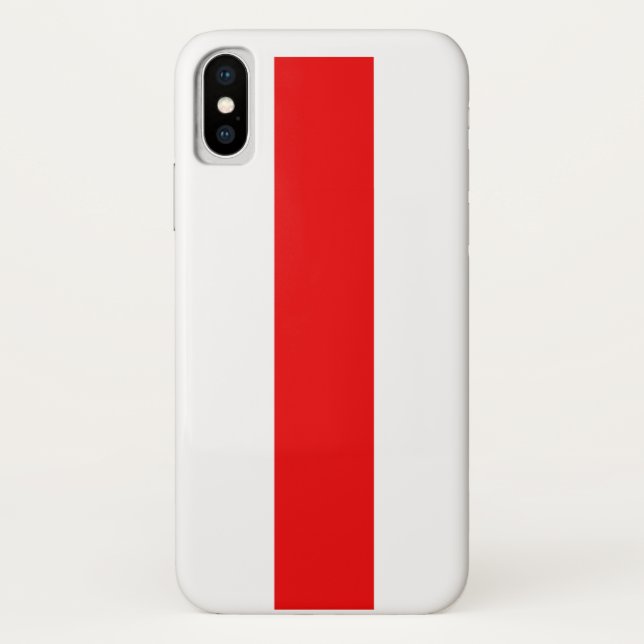 Coques Case-Mate iPhone Biélorussie : le symbole rouge white revolution f (Dos)
