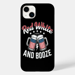 Coque Pour iPhone 14 Plus Bière 4 juillet , Fête patriotique