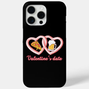Coque iPhone 15 Pro Max Bière à la pizza de Saint-Valentin
