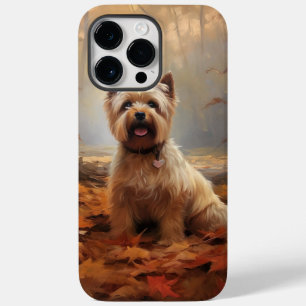Coque Pour Pour iPhone 14 Pro Max Biewer Terrier en automne feuilles tombées inspire