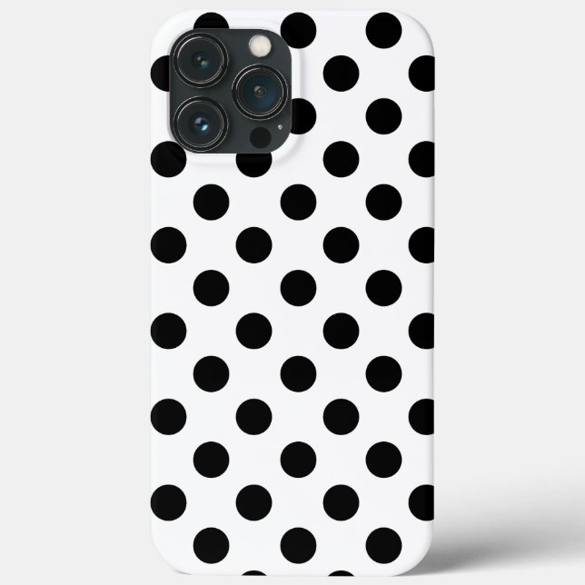 Coques Case-Mate iPhone Big Black Polka Dots (Verso)