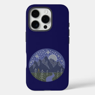 Coques iPhone 16 Pro Bigfoot Nuit étoilée Art folklorique de cryptide