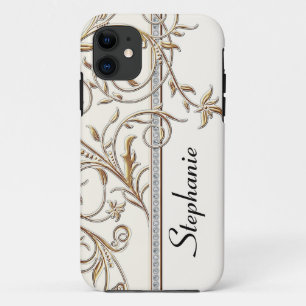 Coque Case-Mate Pour iPhone Bijou d'or Antiqued de Faux de remous d'or