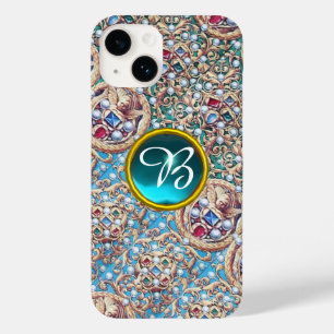 COQUE POUR iPhone 14 BIJOUX ANCIENS, PIERRES, PERLES, ANGES MONOGRAMME