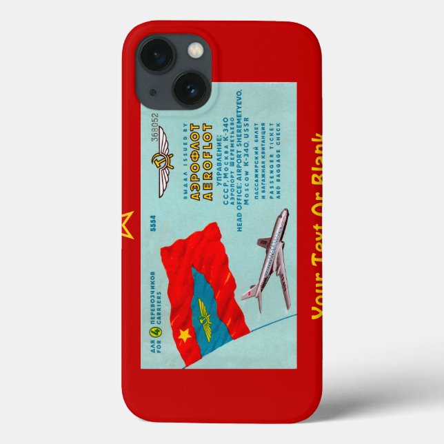 Coques Case-Mate iPhone Billet passager Aeroflot (Verso)