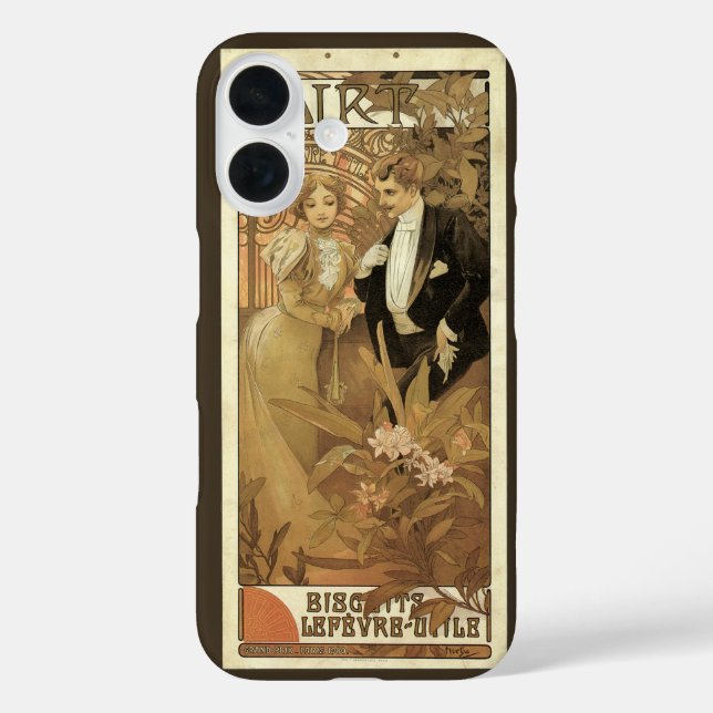 Coques Case-Mate iPhone Biscuits vintages Art Nouveau Flirt, Alphonse Much (Verso)