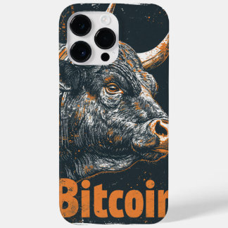 Coque Pour Pour iPhone 14 Pro Max Bitcoin Bull Blockchain design