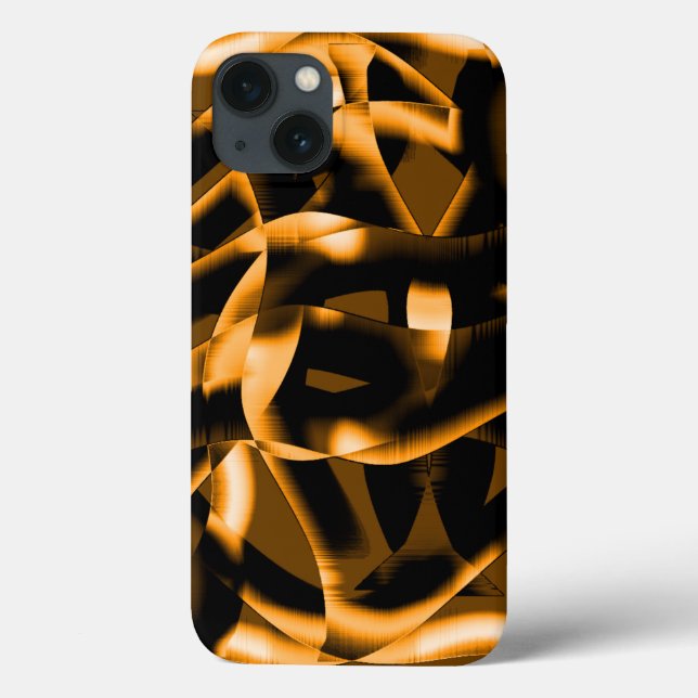 Coques Case-Mate iPhone Bizarre enchevêtrement de rubans brûlés, noir et o (Verso)