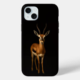 Coque iPhone 15 Mini Black 4 Luxe, Elegant Gazella iPhone 15 Plus
