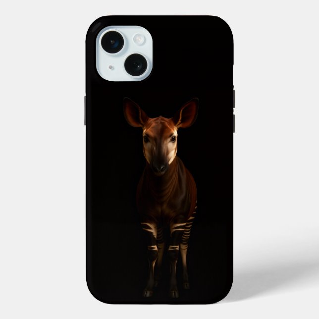Coques Case-Mate iPhone Black 4 Luxe, Forest Okapi iPhone 15 Plus (Verso)