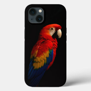 Case-Mate iPhone Case Black 4 Luxe iPhone 13, Scarlet Parrot Elégance