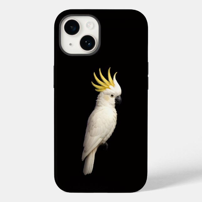 Coques Case-Mate iPhone Black 4 Luxe iPhone 14 Case-Mate, Crested Cockatoo (Verso)