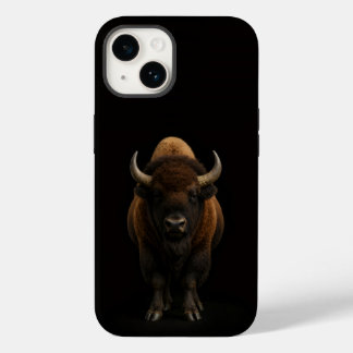 Coque Pour iPhone 14 Black 4 Luxe iPhone 14 Mate, American Bison
