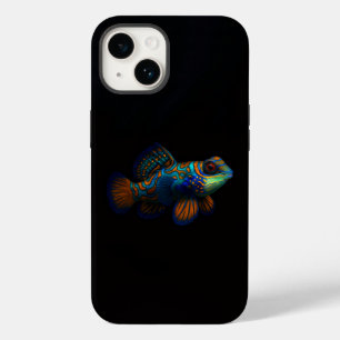 Coque Pour iPhone 14 Black 4 Luxe iPhone 14 Mate, Mandarin Dragonet