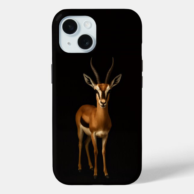 Coques Case-Mate iPhone Black 4 Luxe iPhone 15 Case, Elegant Gazella (Verso)