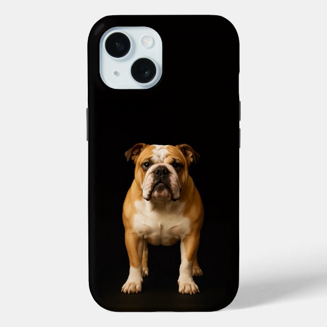 Coques Case-Mate iPhone Black 4 Luxe iPhone 15 Case, Stamina Bulldog (Verso)