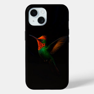 Coque Pour iPhone 15 Black 4 Luxe iPhone 15 Mate, Tufted Coquette Bird