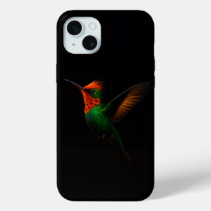 Coque iPhone 15 Mini Black 4 Luxe iPhone 15 Plus, Tufted Coquette Bird