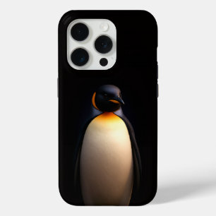 Coque iPhone 15 Pro Black 4 Luxe iPhone 15 Pro Mate, Empereur Penguin