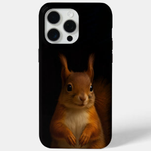 Coque iPhone 15 Pro Max Black 4 Luxe iPhone 15 Pro Max Coque, écureuil rou