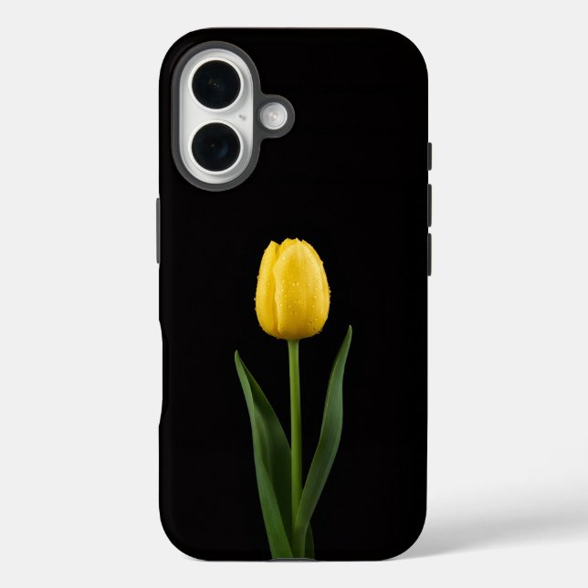 Coques Case-Mate iPhone Black 4 Luxe iPhone 16 Mate, Golden Tulip (Verso)