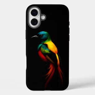 Coques iPhone 16 Plus Black 4 Luxe iPhone 16 Plus Mate, Rainbow Bird