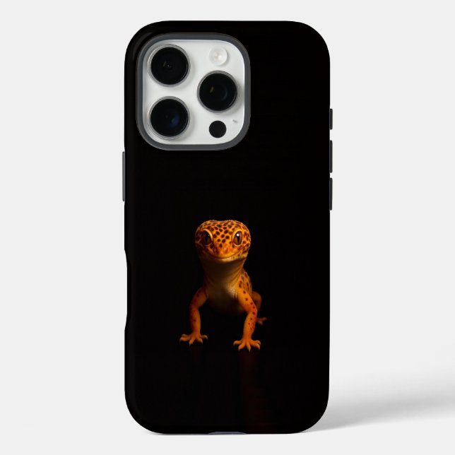 Coques Case-Mate iPhone Black 4 Luxe iPhone 16 Pro, Leopard Gecko (Verso)
