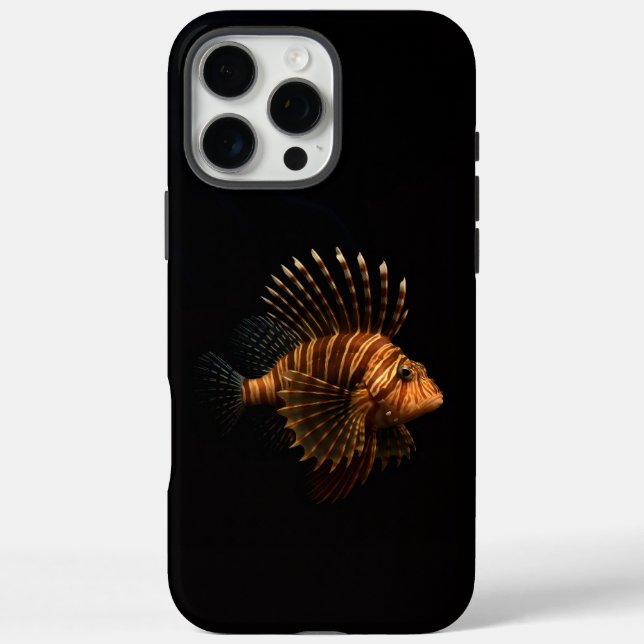 Coques Case-Mate iPhone Black 4 Luxe iPhone 16 Pro Max, Red Lionfish (Verso)
